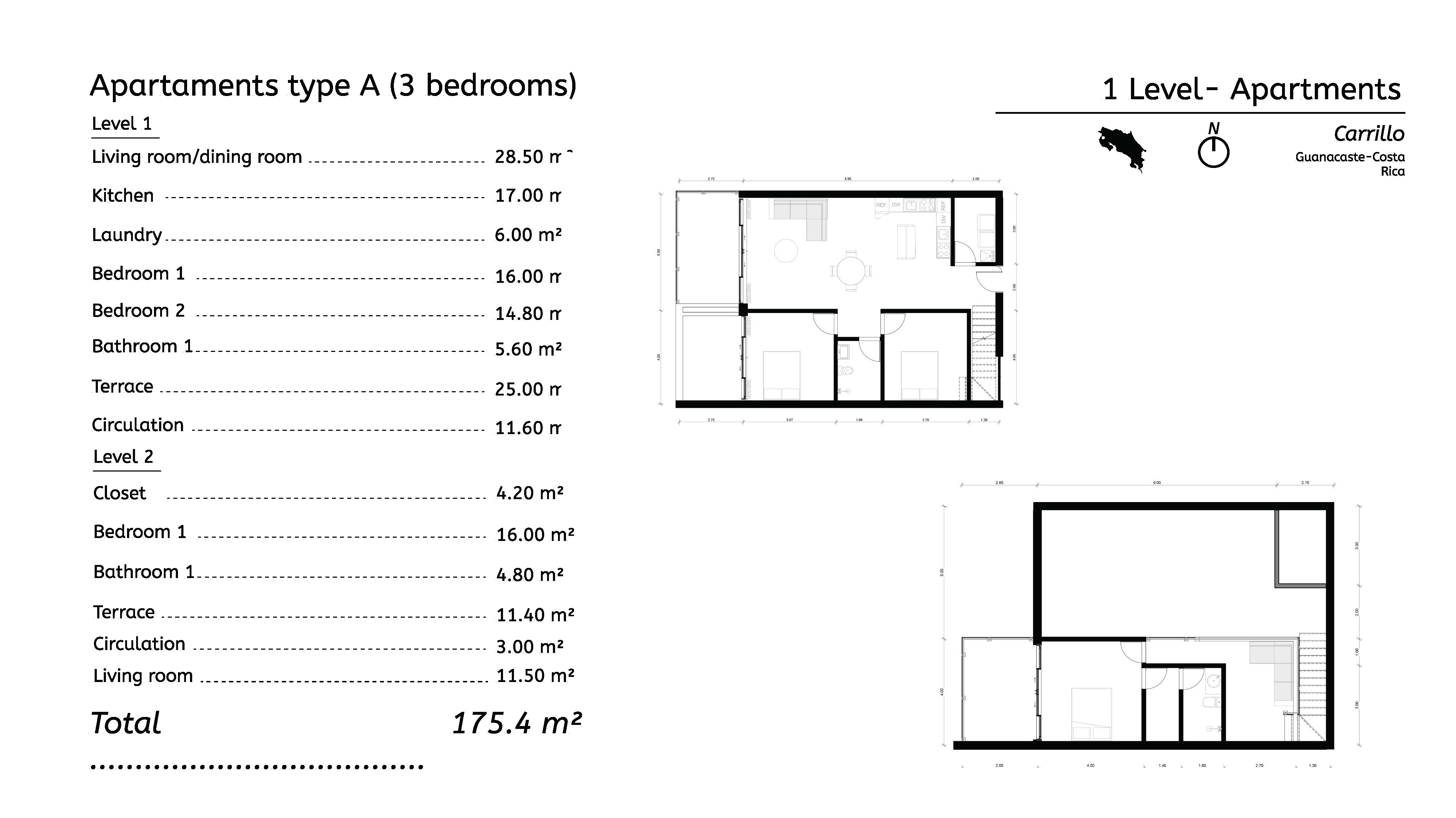 Type A – Floor Plan Details (Level 1 & 2)