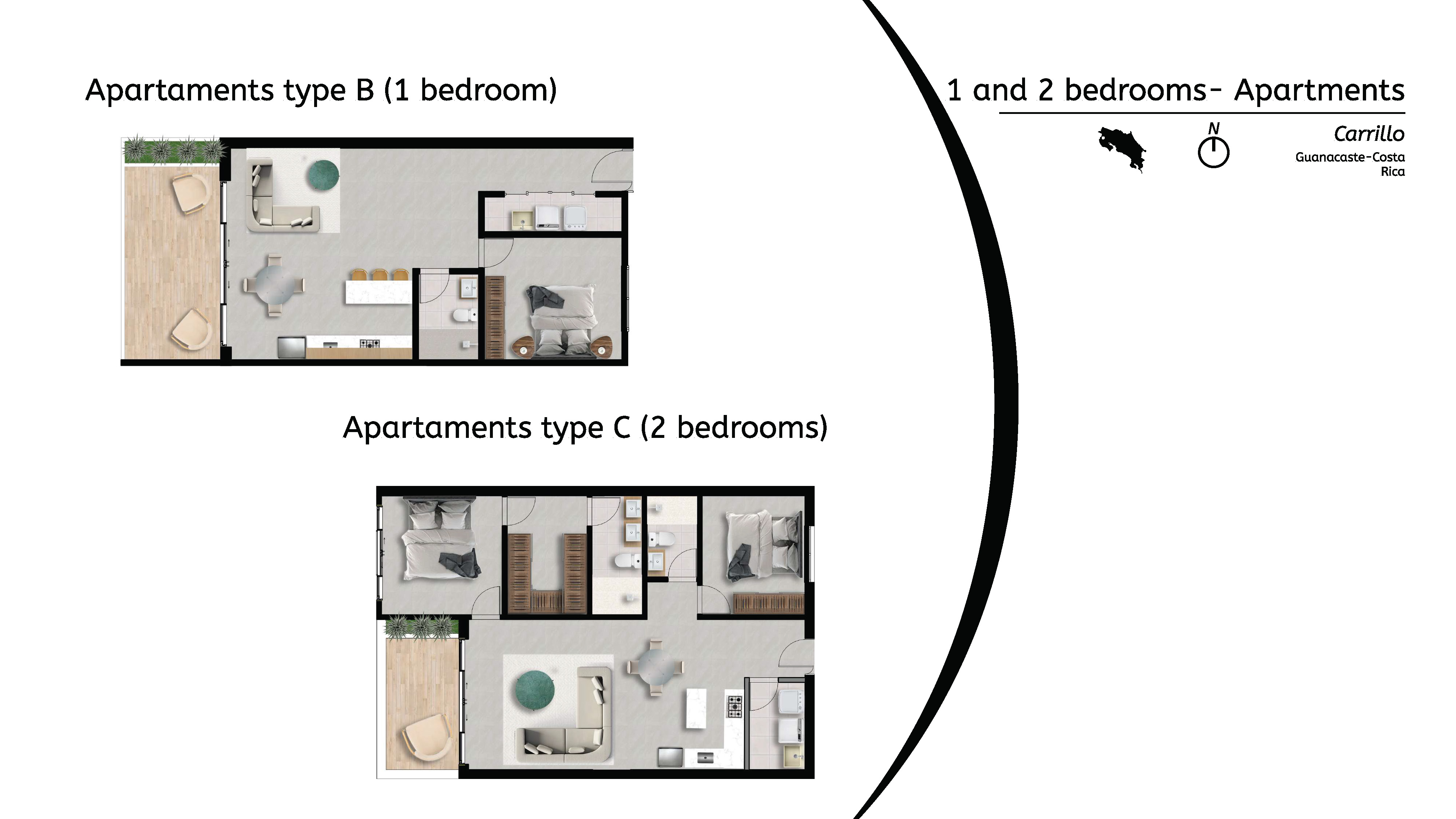 Type B & Type C – Rendered Floor Plans