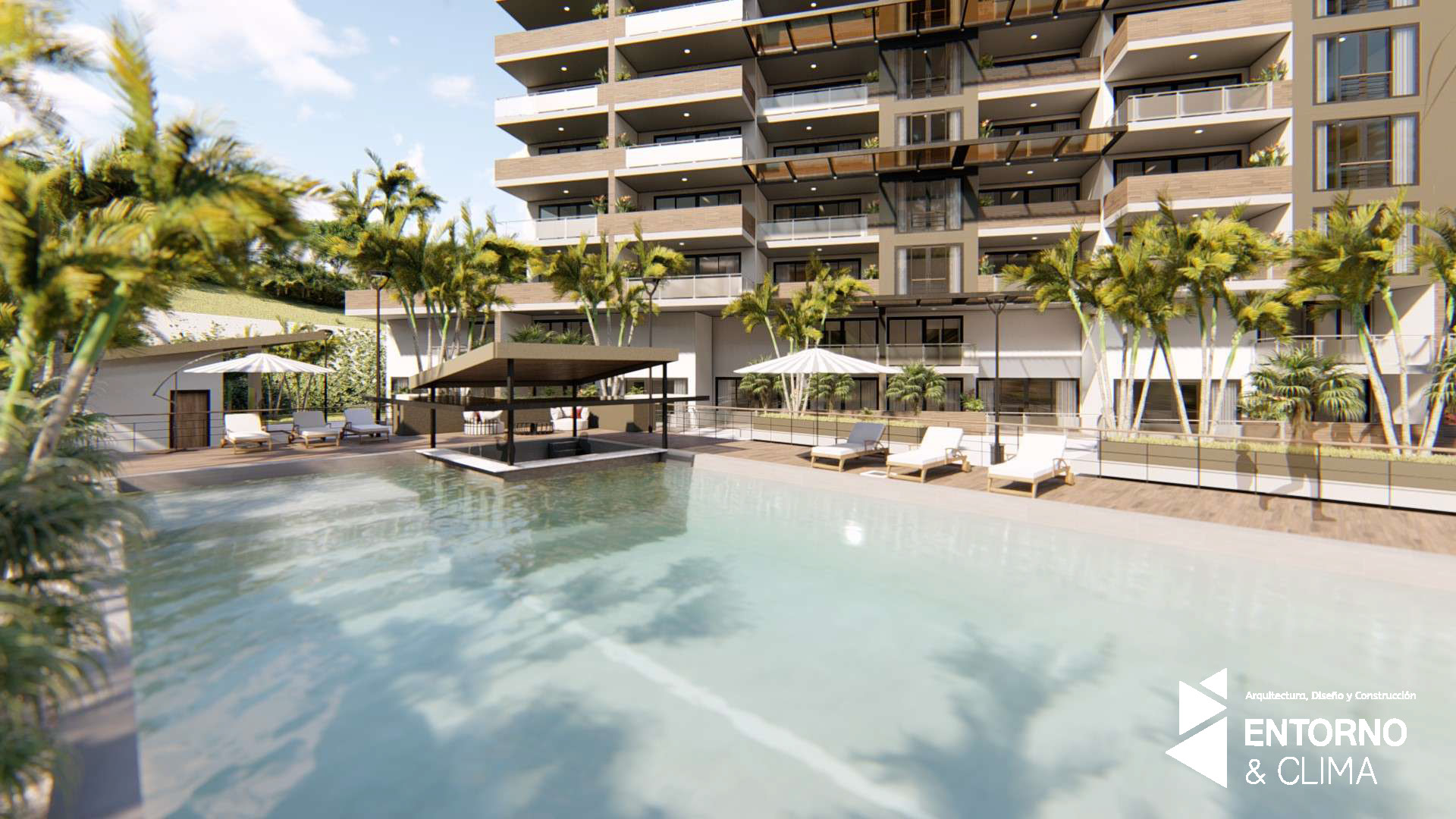 SeaScape pool and building