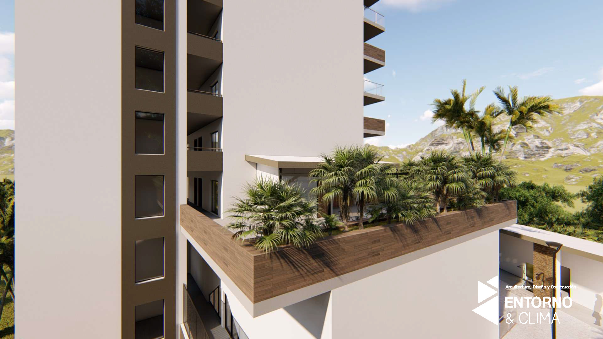 SeaScape terrace with plants