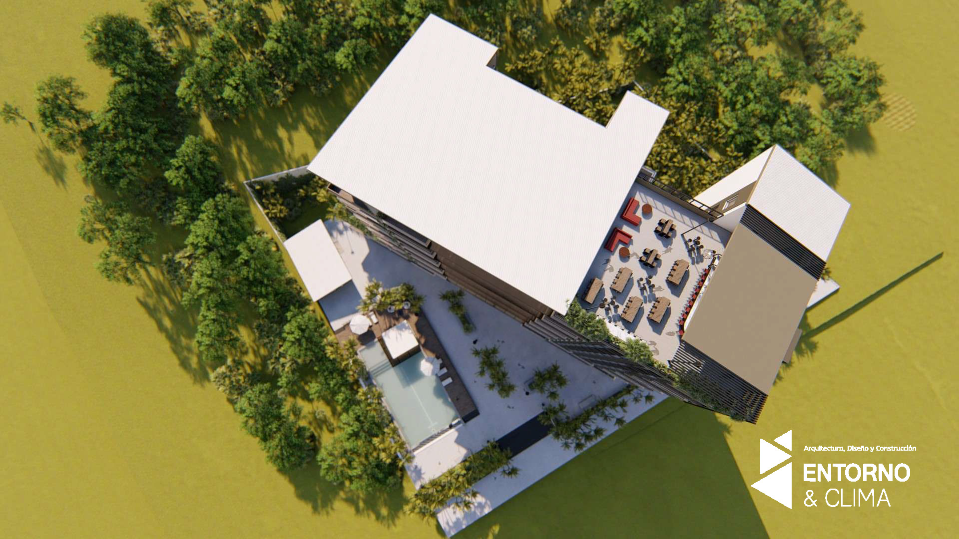 Aerial top-down view of SeaScape development site