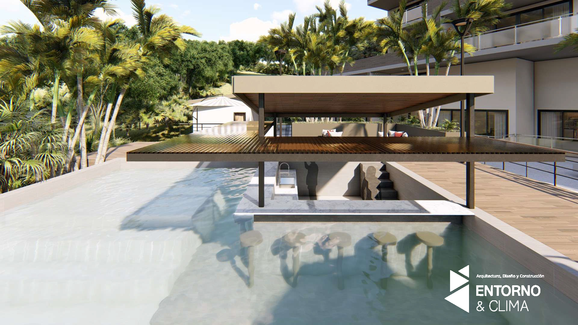 SeaScape Pool Bar Area